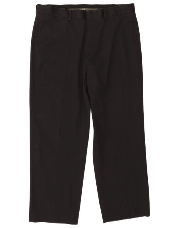 L.L.Bean Mens Standard Fit Straight Chino Trousers W38 L30 Black Cotton