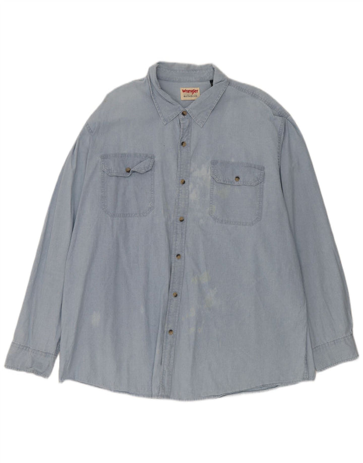 Wrangler Chemise Homme 2XL Bleu Coton