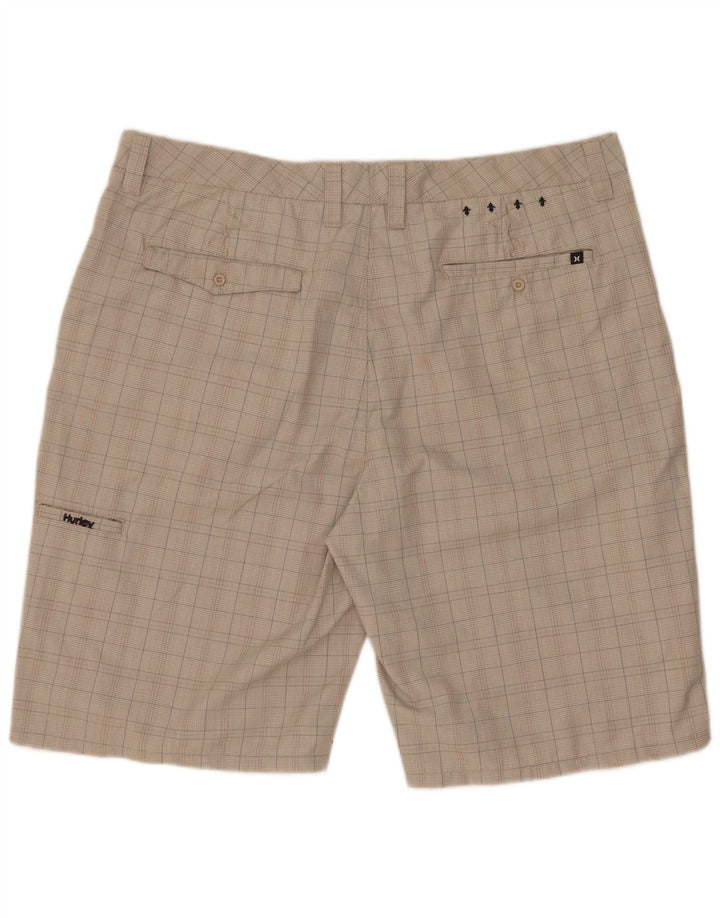 Hurley Short Cargo Homme W38 XL Gris Carreaux Polyester