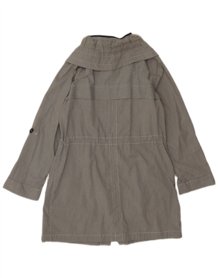 Marks & Spencer Trench-Coat surdimensionné pour femme UK 10 Petites rayures grises
