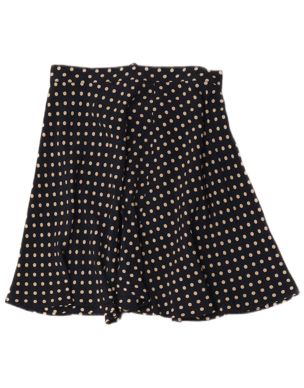 Jupe trapèze All Over pour femme Small W26 bleu marine à pois