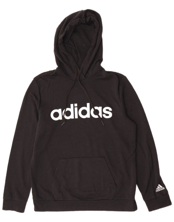 Adidas Pull à capuche graphique pour femme UK 16/18 Grand coton noir