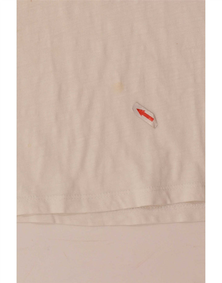 Levi's T-Shirt Femme UK 14 Blanc Moyen Coton