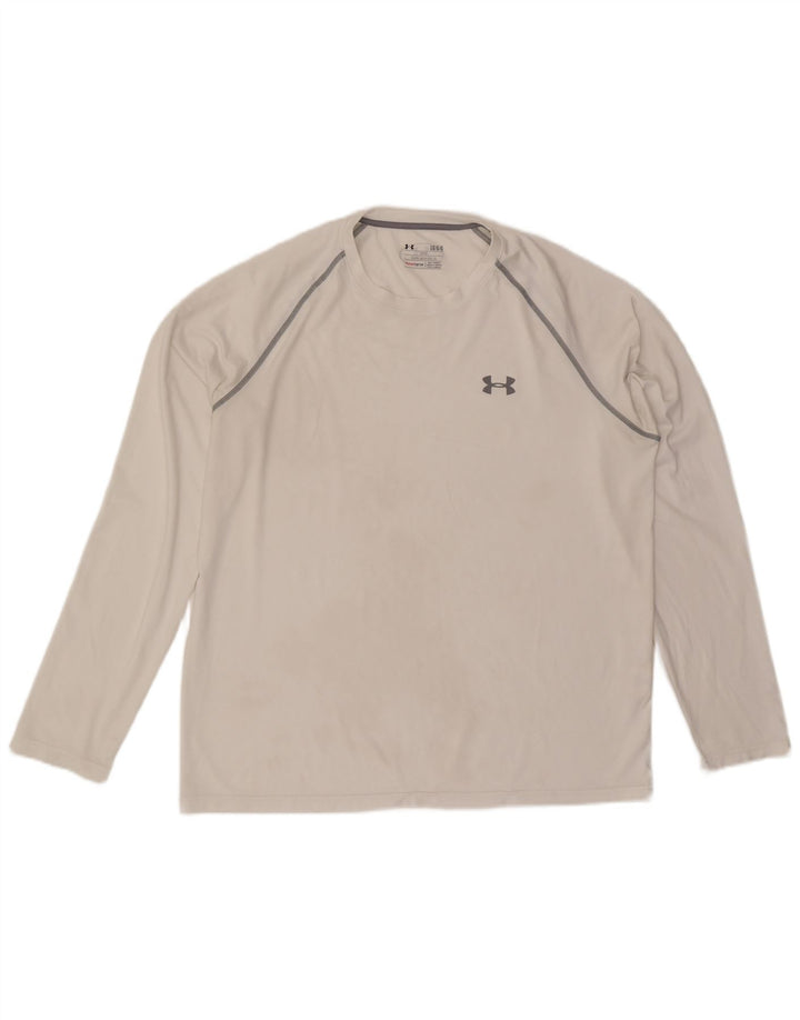 Under Armour Haut Heat Gear à manches longues pour homme en polyester blanc Taille L