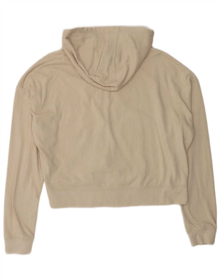 Nike Pull à capuche zippé surdimensionné pour femme UK 10 Petit Polyester Beige