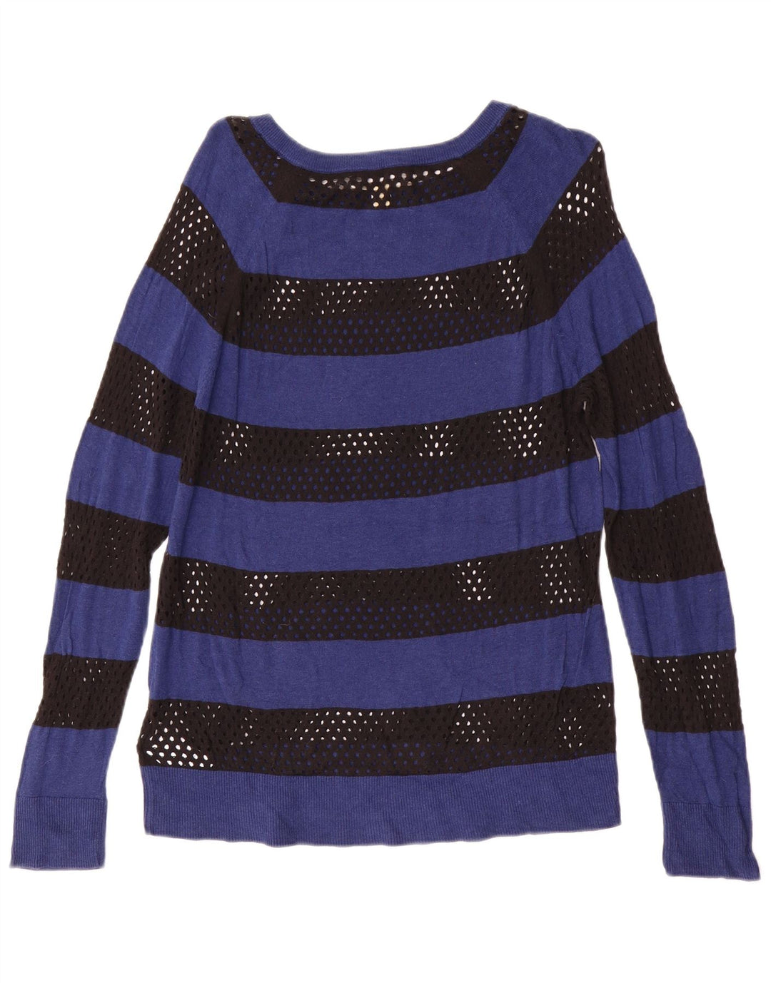 MICHAEL KORS Pull col bateau pour femme UK 12 Bleu moyen rayé