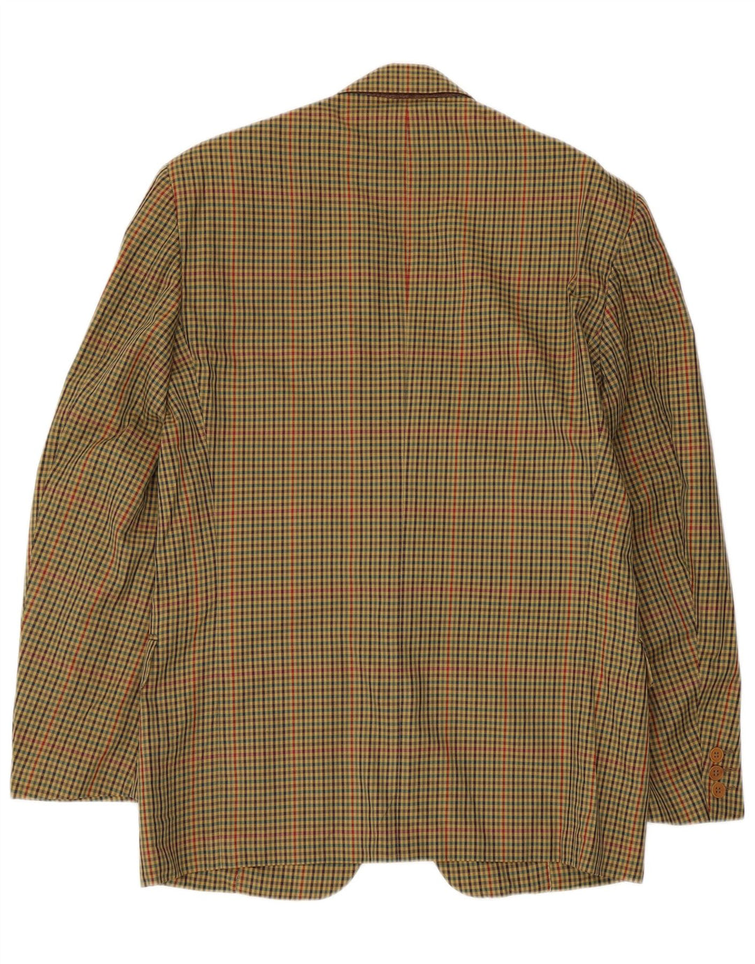 Monza Veste blazer à 2 boutons pour homme IT 48 en coton vichy kaki moyen