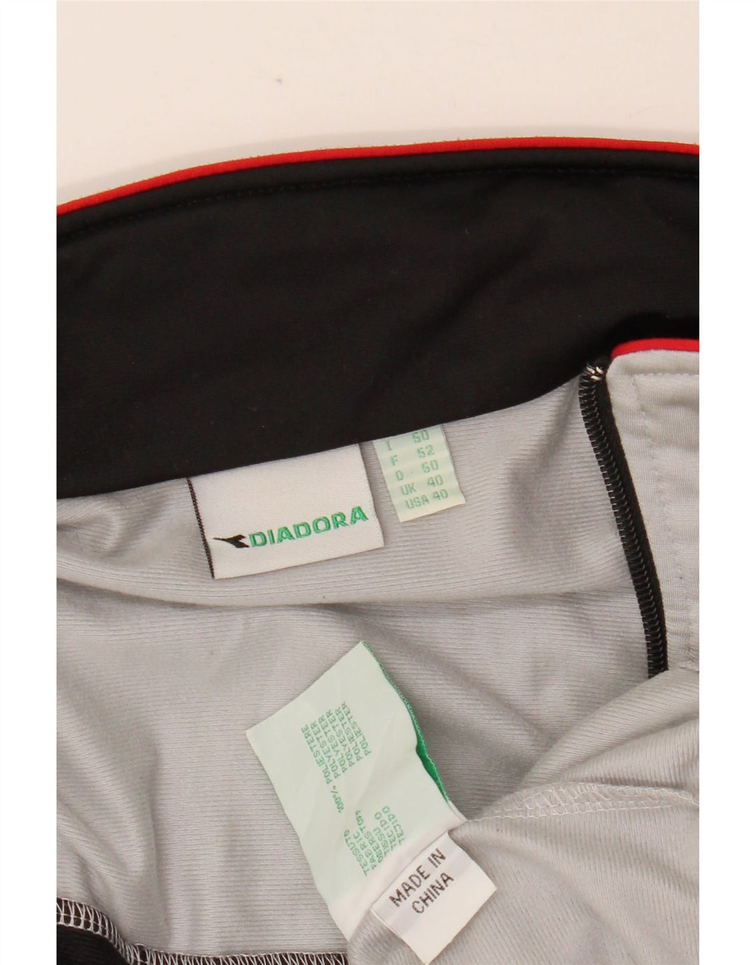 DIADORA Veste de Survêtement Homme UK 40 Gris Moyen Polyester