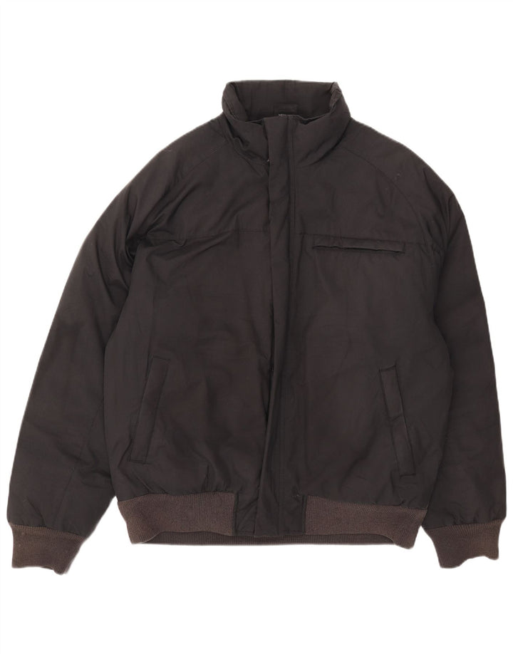 Adidas Veste Bomber Homme UK 40 Large Noir Polyester