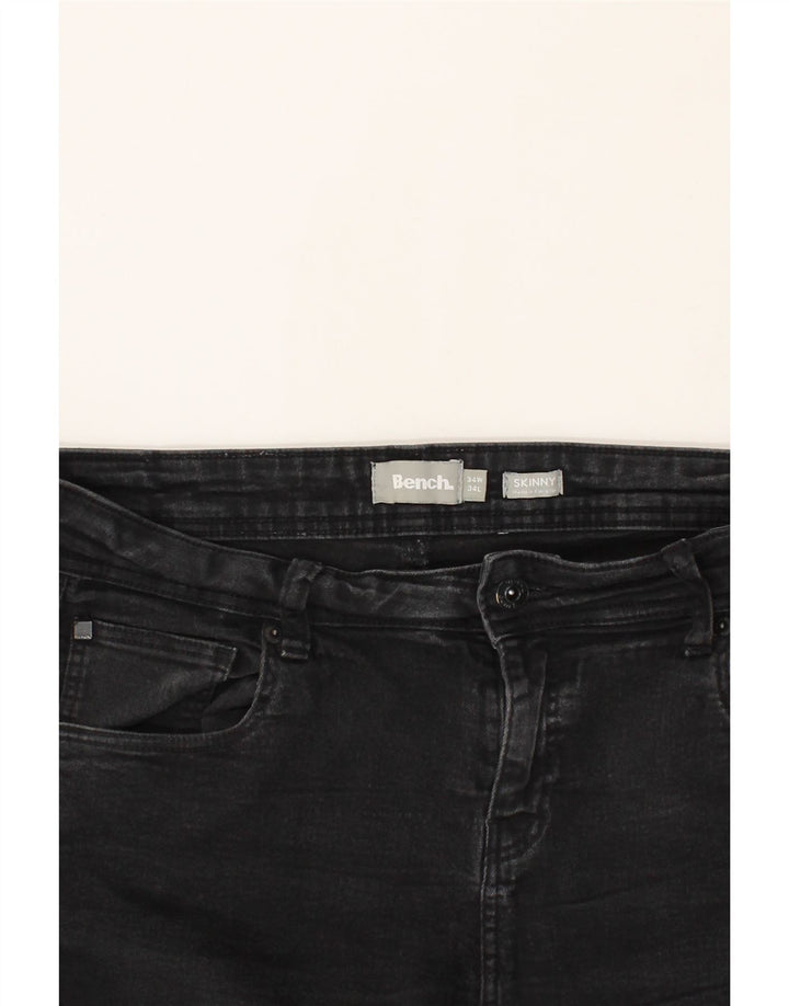 BENCH Jean Skinny Femme W34 L34 Noir Coton