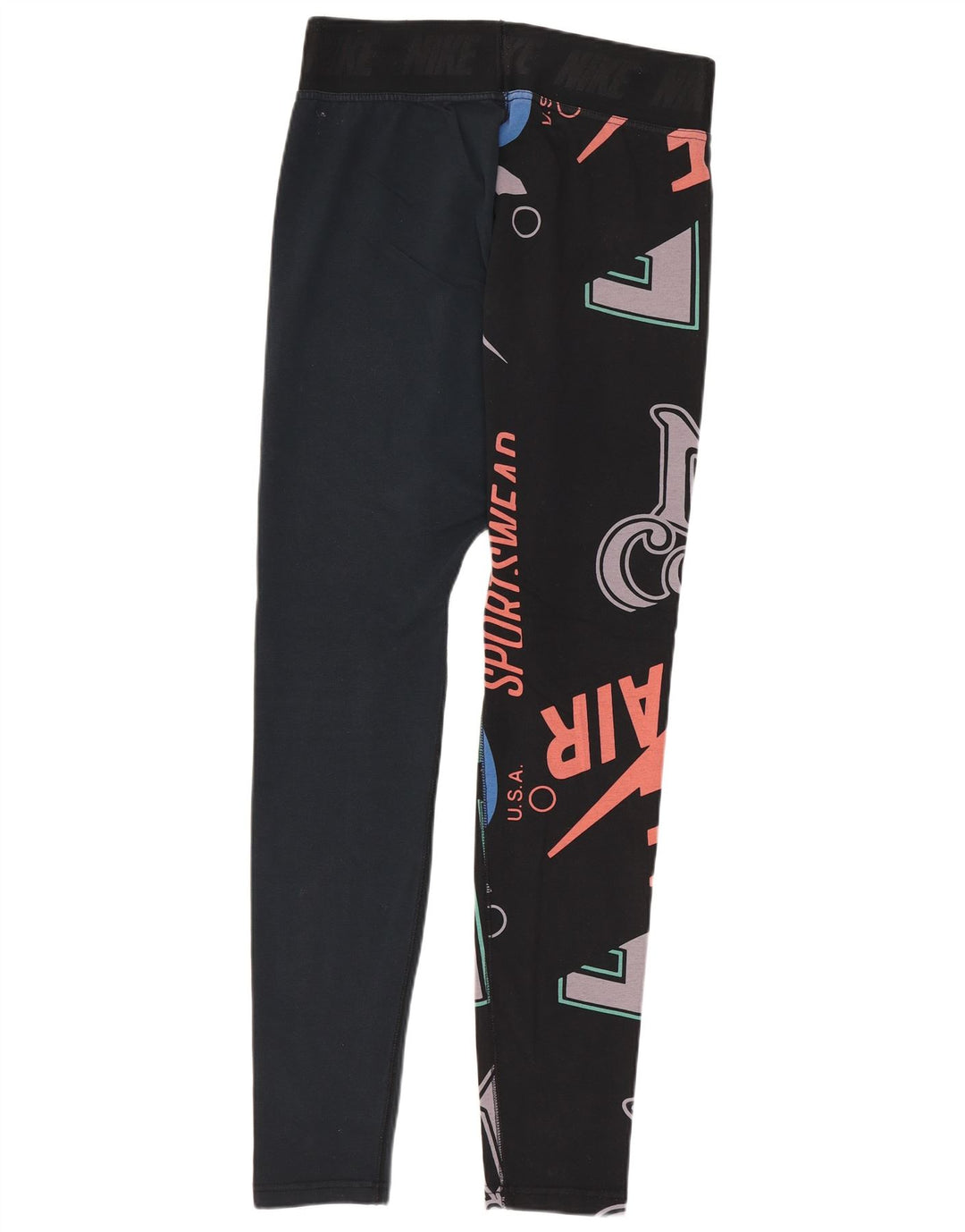 Nike Leggings graphiques pour femmes UK 12 coton noir moyen
