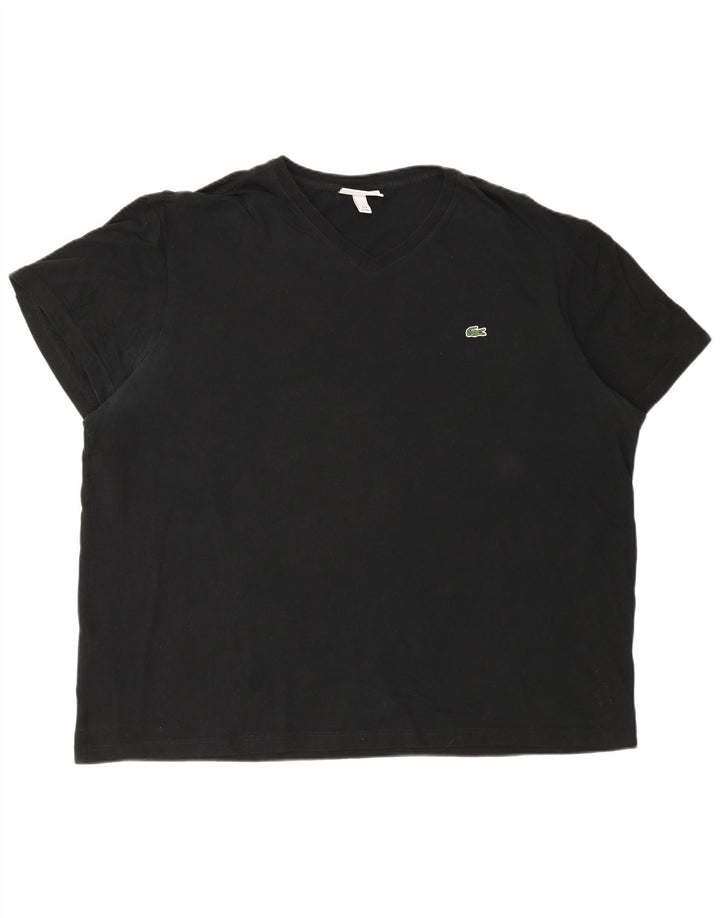 Lacoste T-Shirt Homme Top Taille 8 3XL Coton Noir