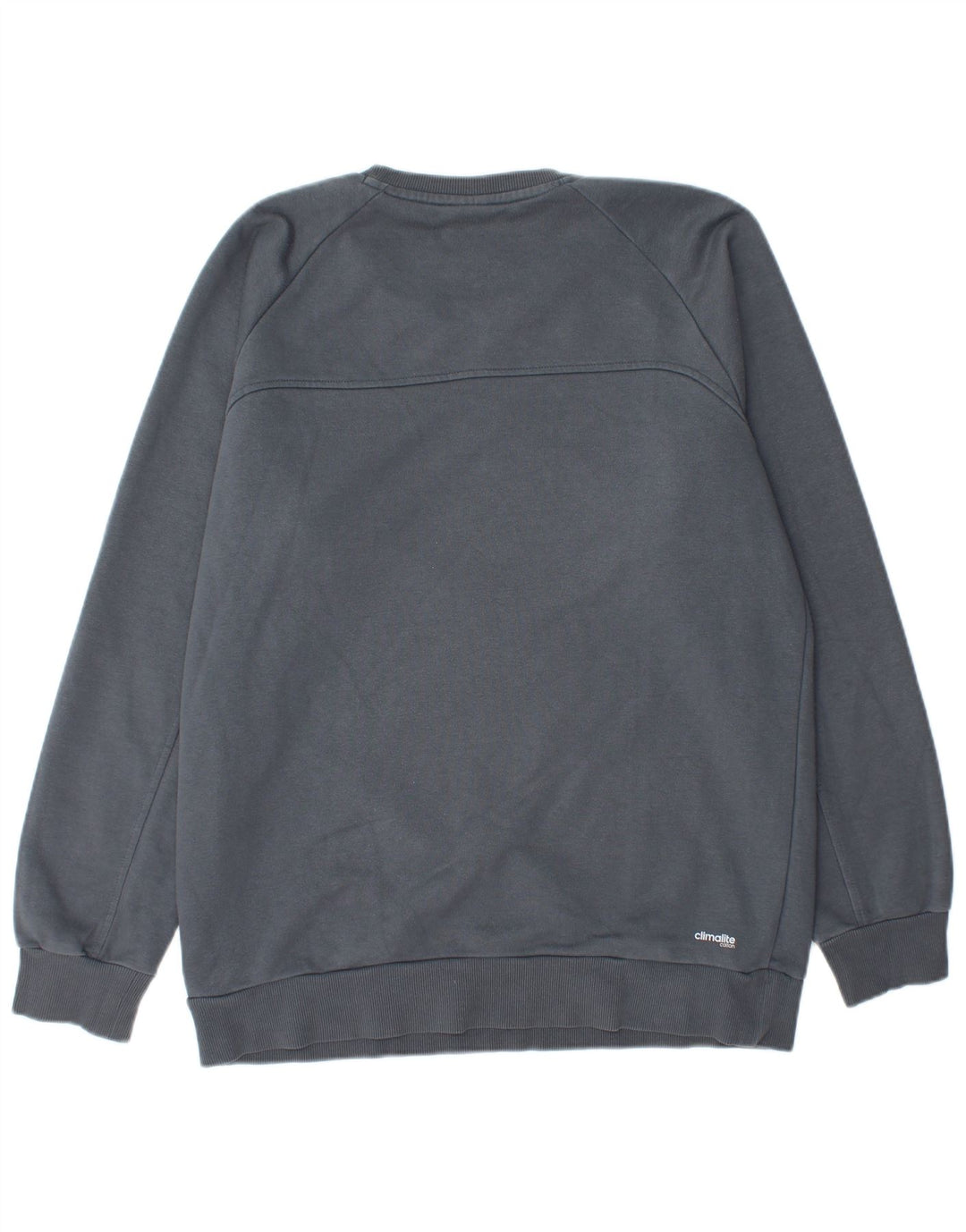 ADIDAS Hommes Climalite Sweatshirt Jumper Grand Bleu Marine Coton
