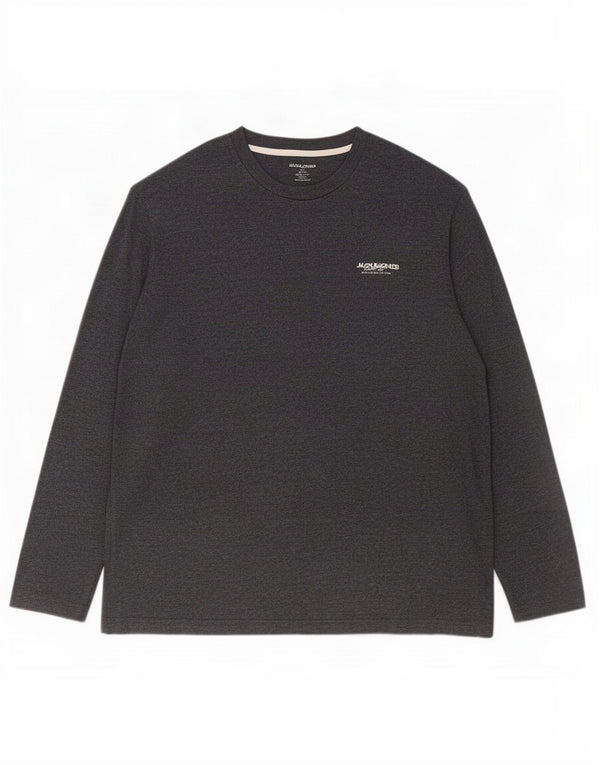 Jack & Jones Haut Homme Manches Longues 2XL Gris Coton