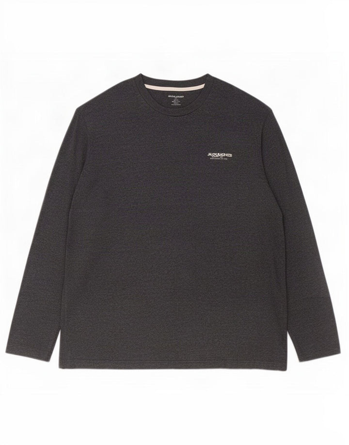 Jack & Jones Haut Homme Manches Longues 2XL Gris Coton