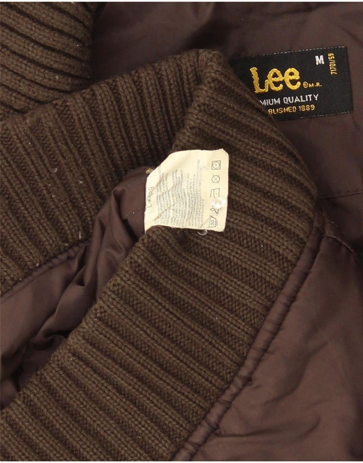 Lee Veste Bomber Homme UK 38 Marron Moyen Polyamide