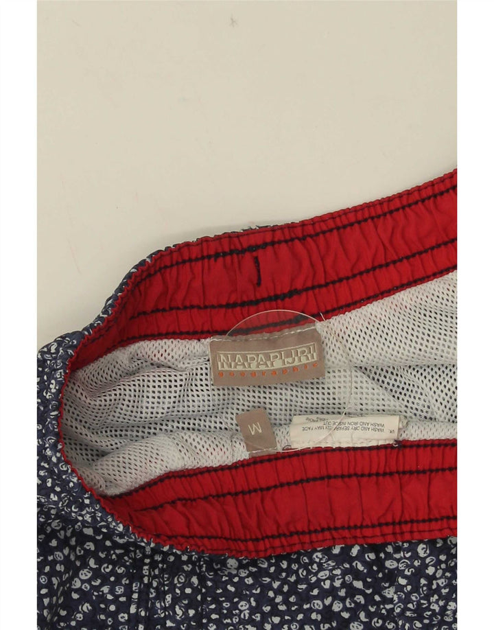 Napapijri Short de Bain Geographic Abstract Pattern Homme Bleu Marine Moyen
