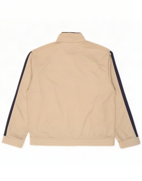 Lotto Mens Tracksuit Top Jacket Medium Beige Colourblock Polyester