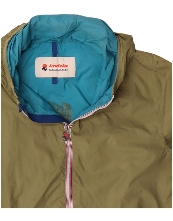 Invicta Veste de pluie à capuche pour homme UK 38 Kaki moyen