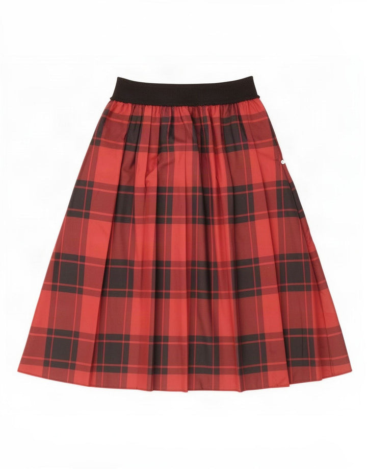 Penny Black Jupe évasée pour femme Petit W26 Bordeaux à carreaux en polyester
