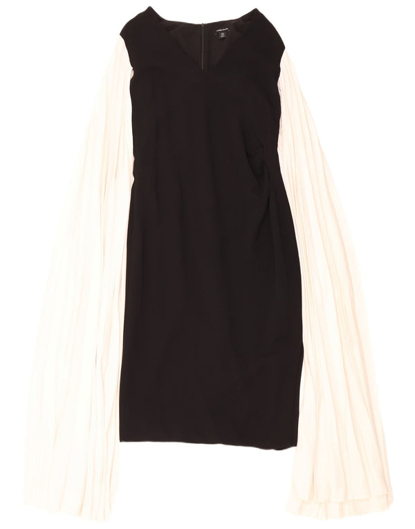 Karen Millen Robe fourreau pour femme UK 14 Large Noir Colorblock Viscose