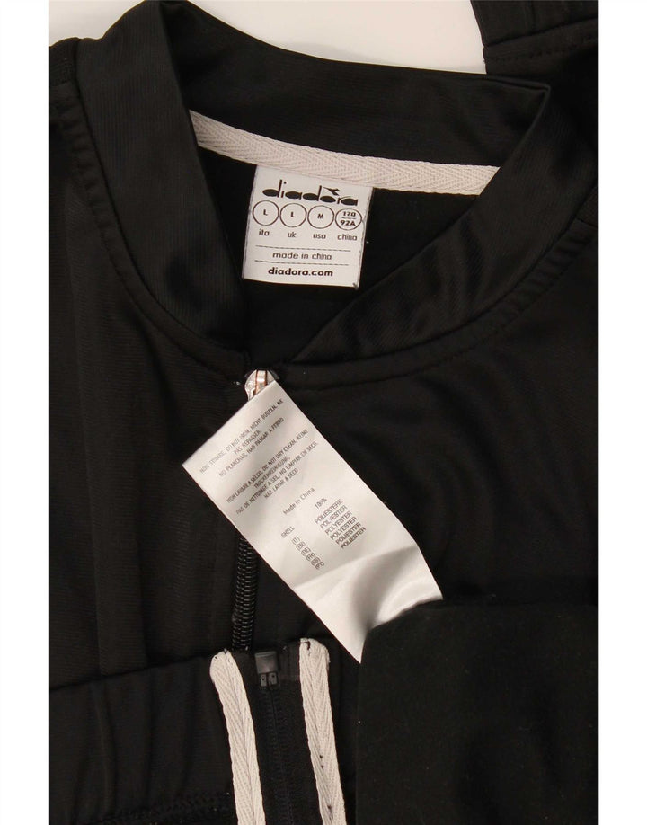 Diadora Veste de survêtement pour garçon 15-16 ans Grand Noir Polyester