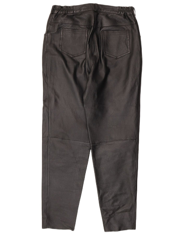 Woodpecker Pantalon fuselé en cuir pour femme UK 16 Large W34 L31 Noir
