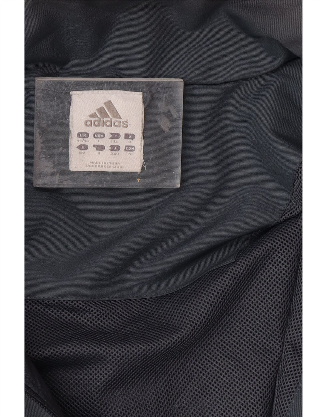 ADIDAS Veste coupe-vent à capuche pour homme UK 44/46 Large Gris