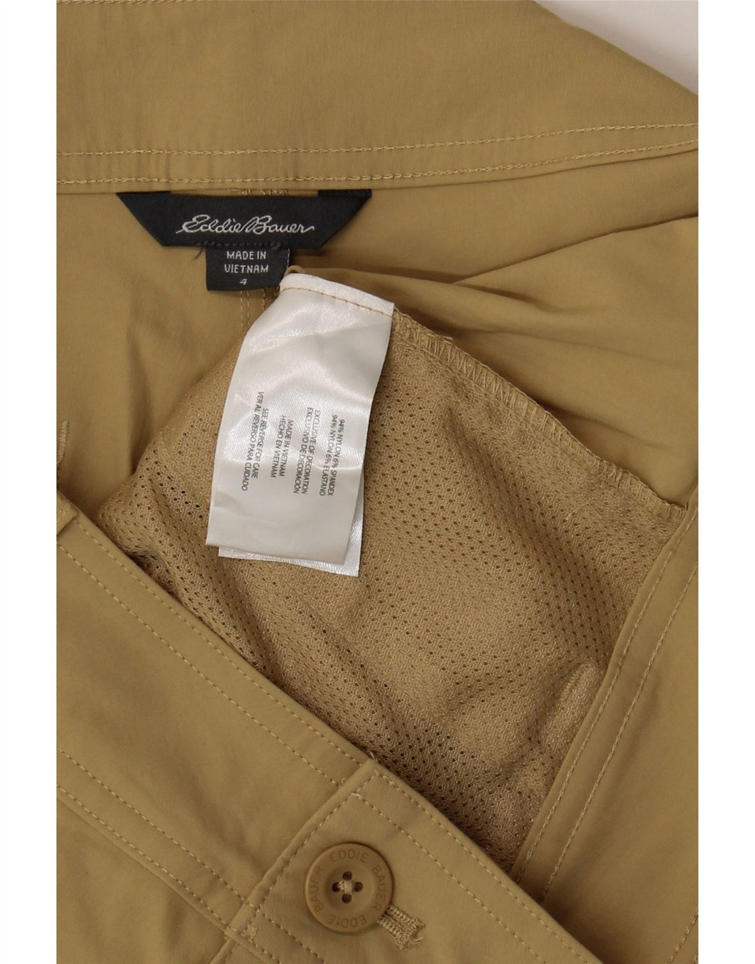 Eddie Bauer Short cargo pour femme US 4 Small W30 Nylon beige