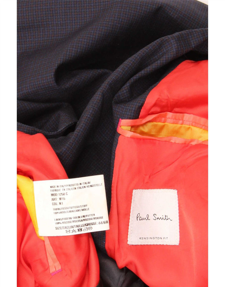 Paul Smith Veste Blazer 2 Boutons Homme IT 44 XS Bleu Marine à Carreaux Laine