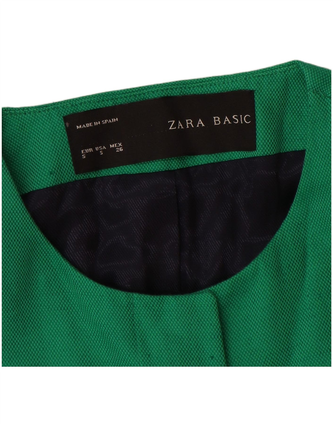 Zara Femme Pardessus UK 10 Petit Coton Vert