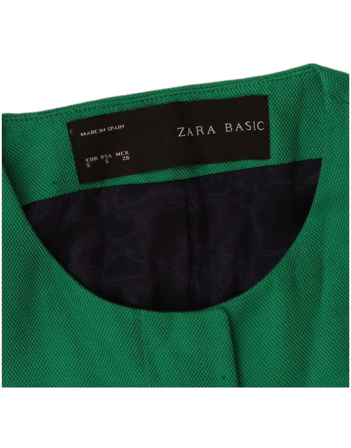 Zara Femme Pardessus UK 10 Petit Coton Vert