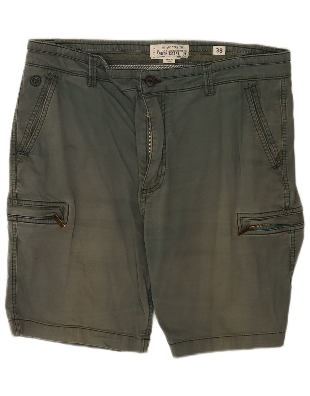 Fat Face Short cargo régulier pour homme W38 XL en coton vert