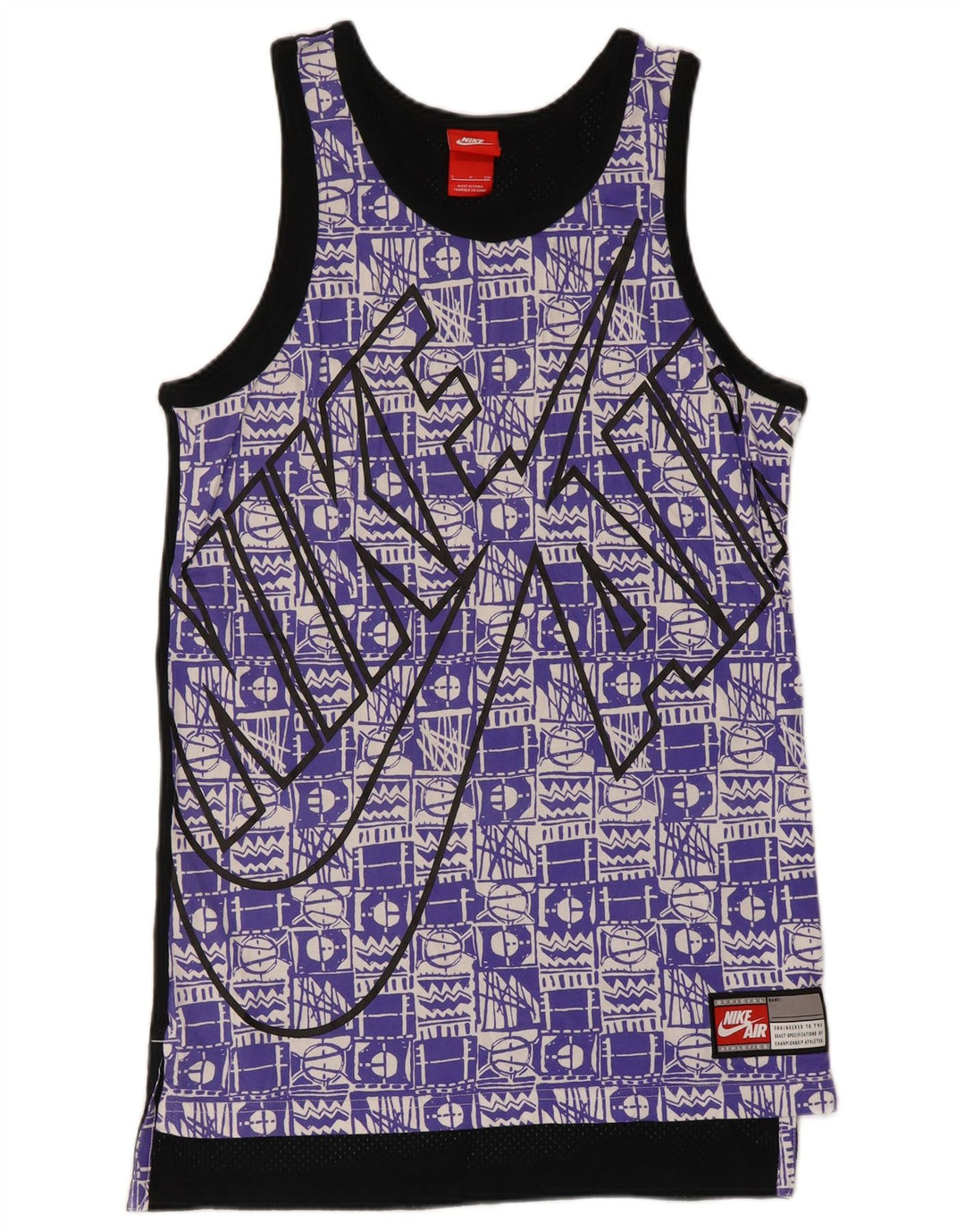 Nike Homme Débardeur Graphique Petit Coton Géométrique Multicolore