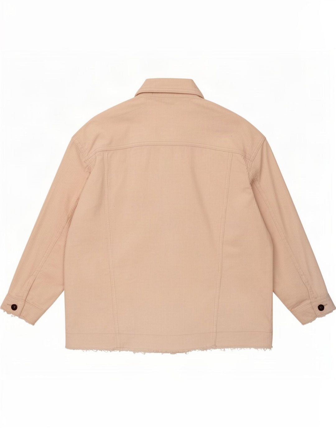 Zara Veste surdimensionnée en velours côtelé pour femme UK 14 Medium Off White Cotton