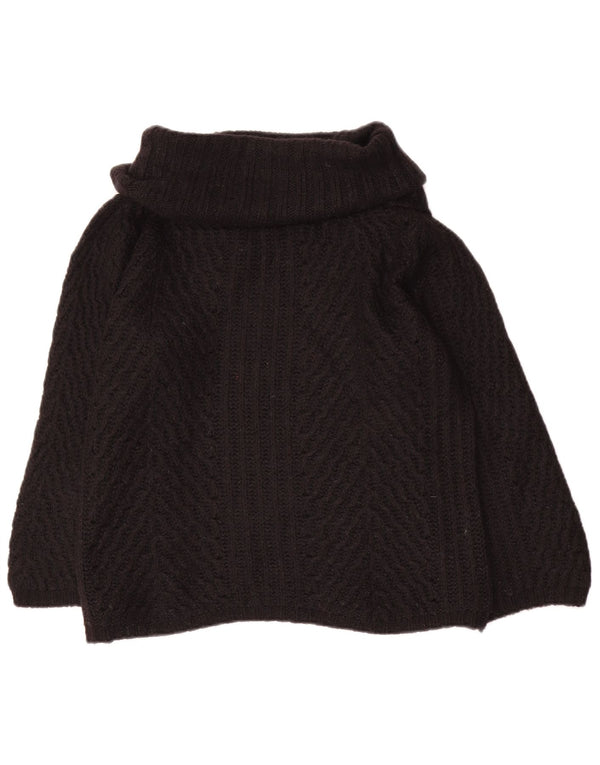 Armani Jeans Pull à manches 3/4 et col roulé pour femme UK 14 Large Noir