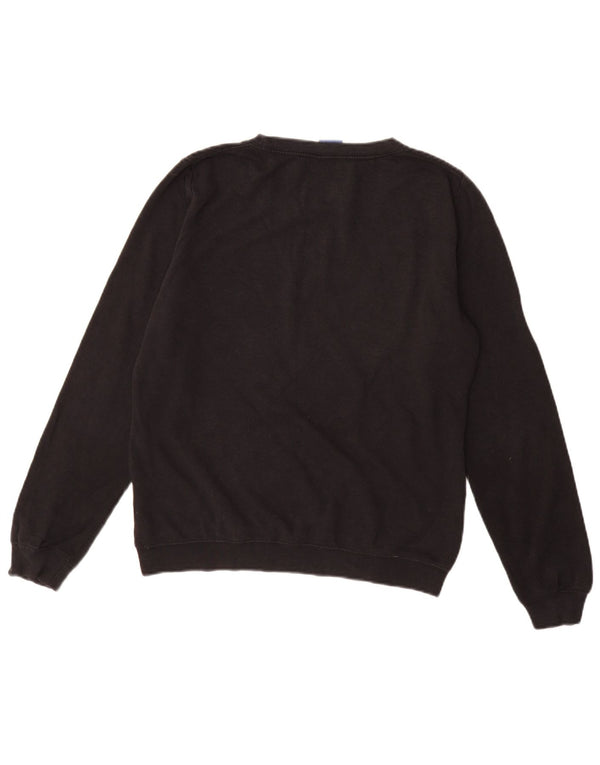 NIKE Sweat-shirt graphique pour femme UK 14 en coton noir moyen