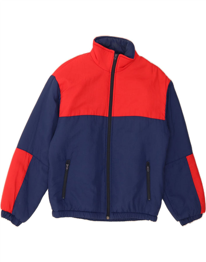 VINTAGE Mens Windbreaker Jacket IT 48 Medium Blue Colourblock Polyamide Vintage Vintage and Second-Hand Vintage from Messina Hembry 