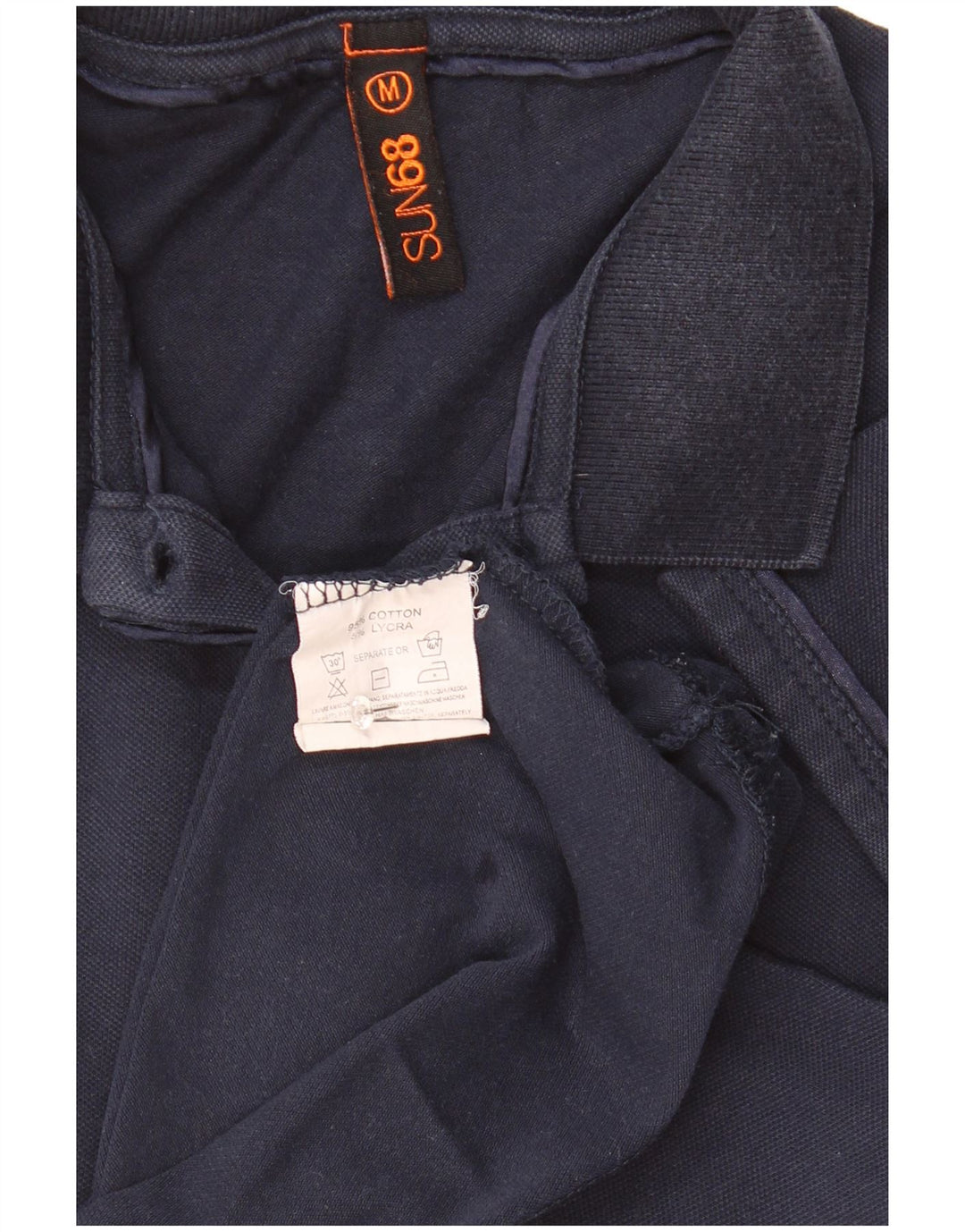 Sun68 Polo Femme UK 12 Coton Bleu Marine Moyen