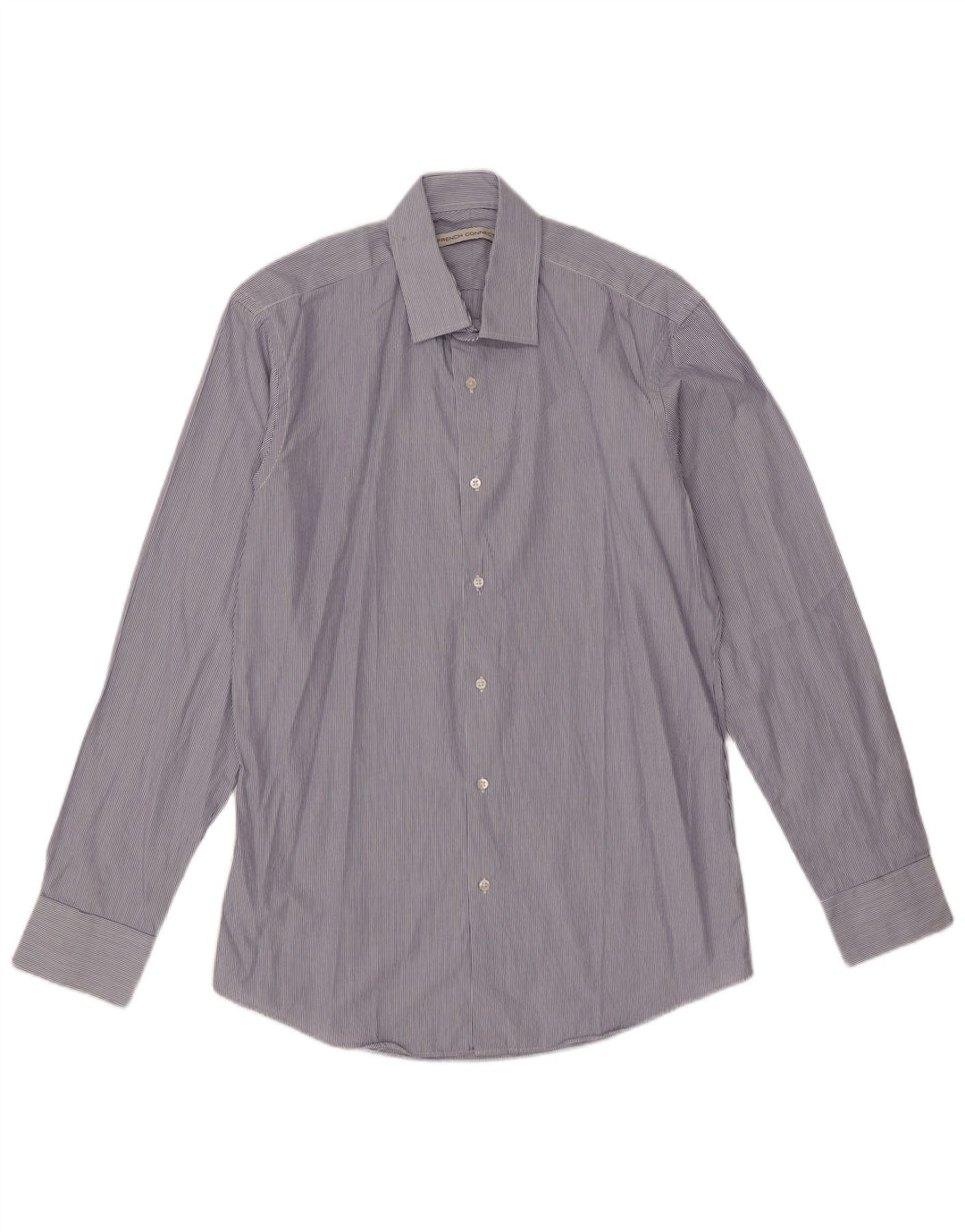 French Connection Chemise homme taille 15,5 coton bleu moyen à fines rayures