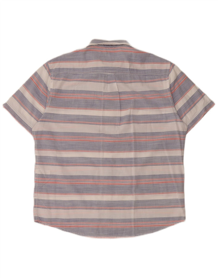 JAMES PRINGLE Chemise à manches courtes homme en coton rayé blanc moyen