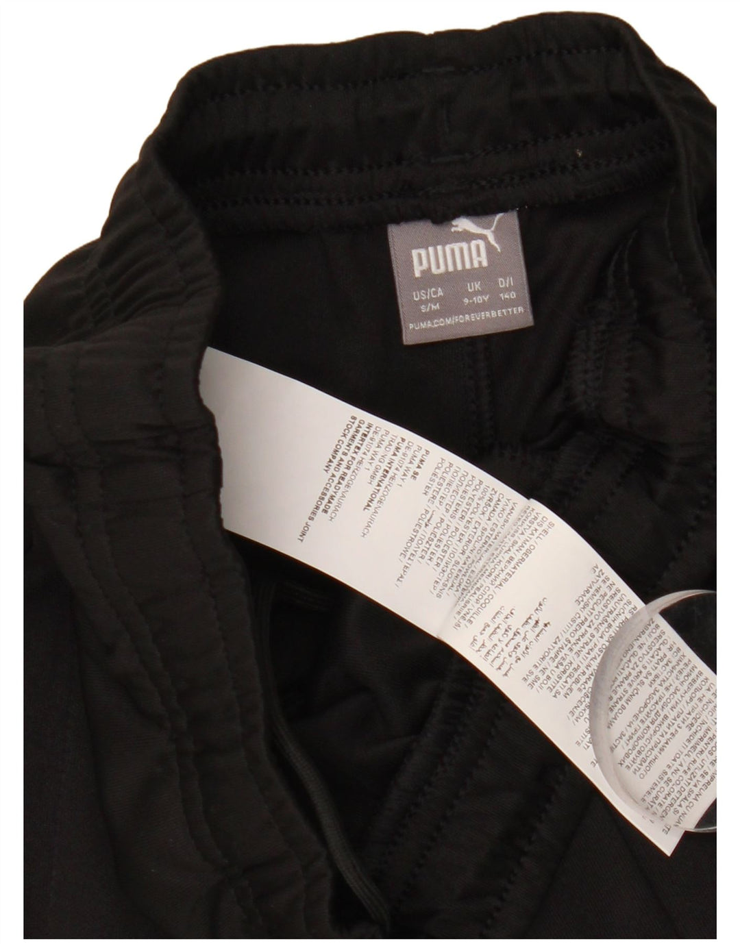 Puma Pantalon de survêtement fille 9-10 ans Noir Colourblock Polyester