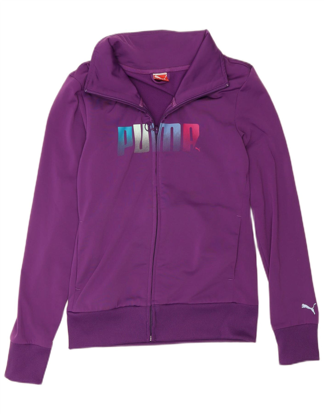 Puma Veste de survêtement graphique pour femme UK 10 Small Violet Polyester