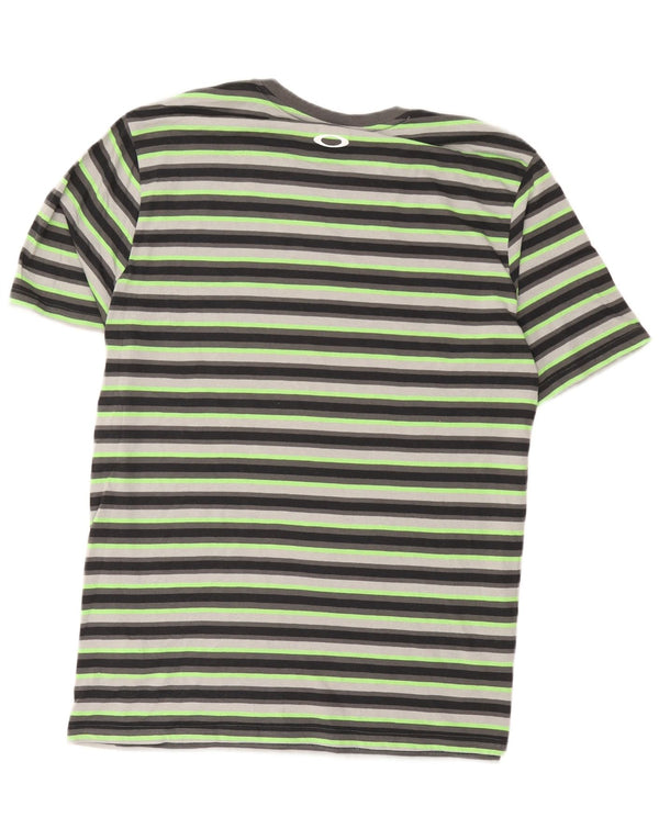 Oakley T-shirt coupe classique pour homme XL en coton rayé vert