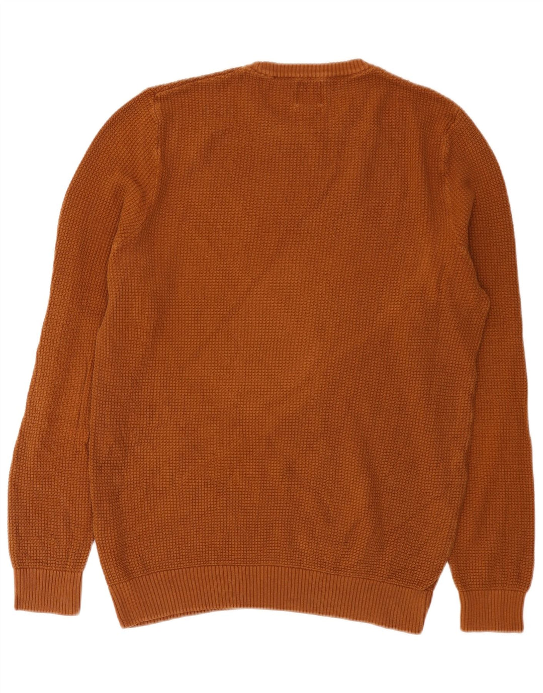 Zara Pull à col rond pour homme en coton marron Large
