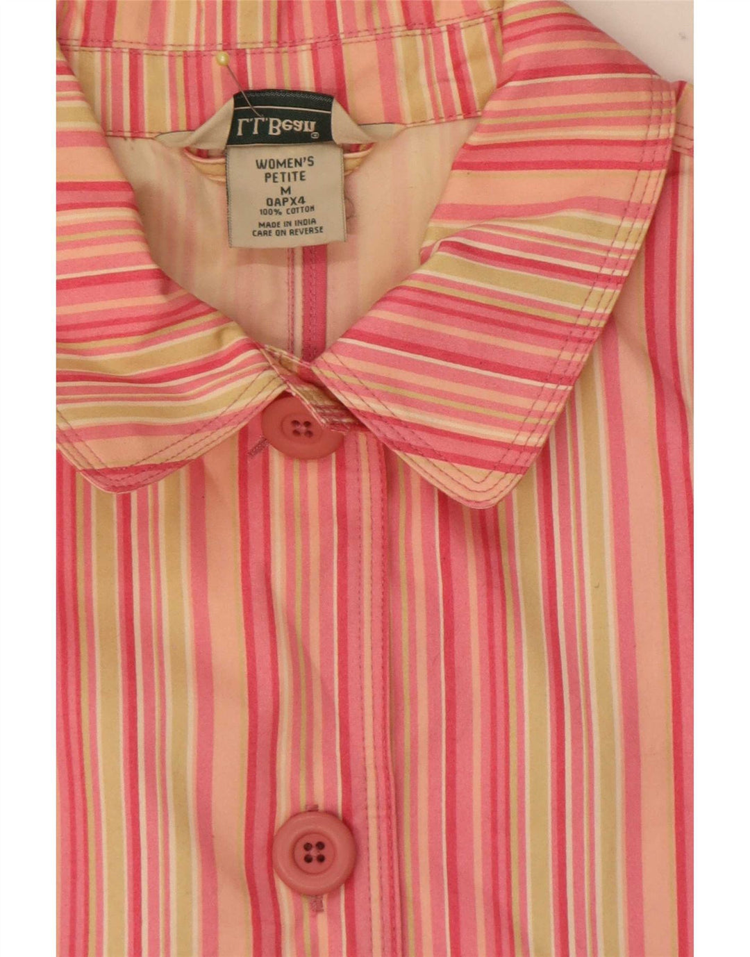 L.L.Bean Veste blazer à 5 boutons pour femme - Rose moyen rayé - UK 14