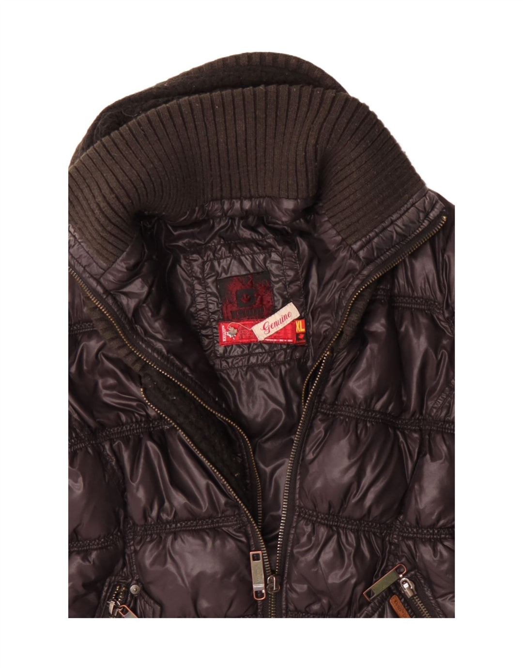 KHUJO Veste matelassée à capuche pour femme UK 18 XL Bleu marine