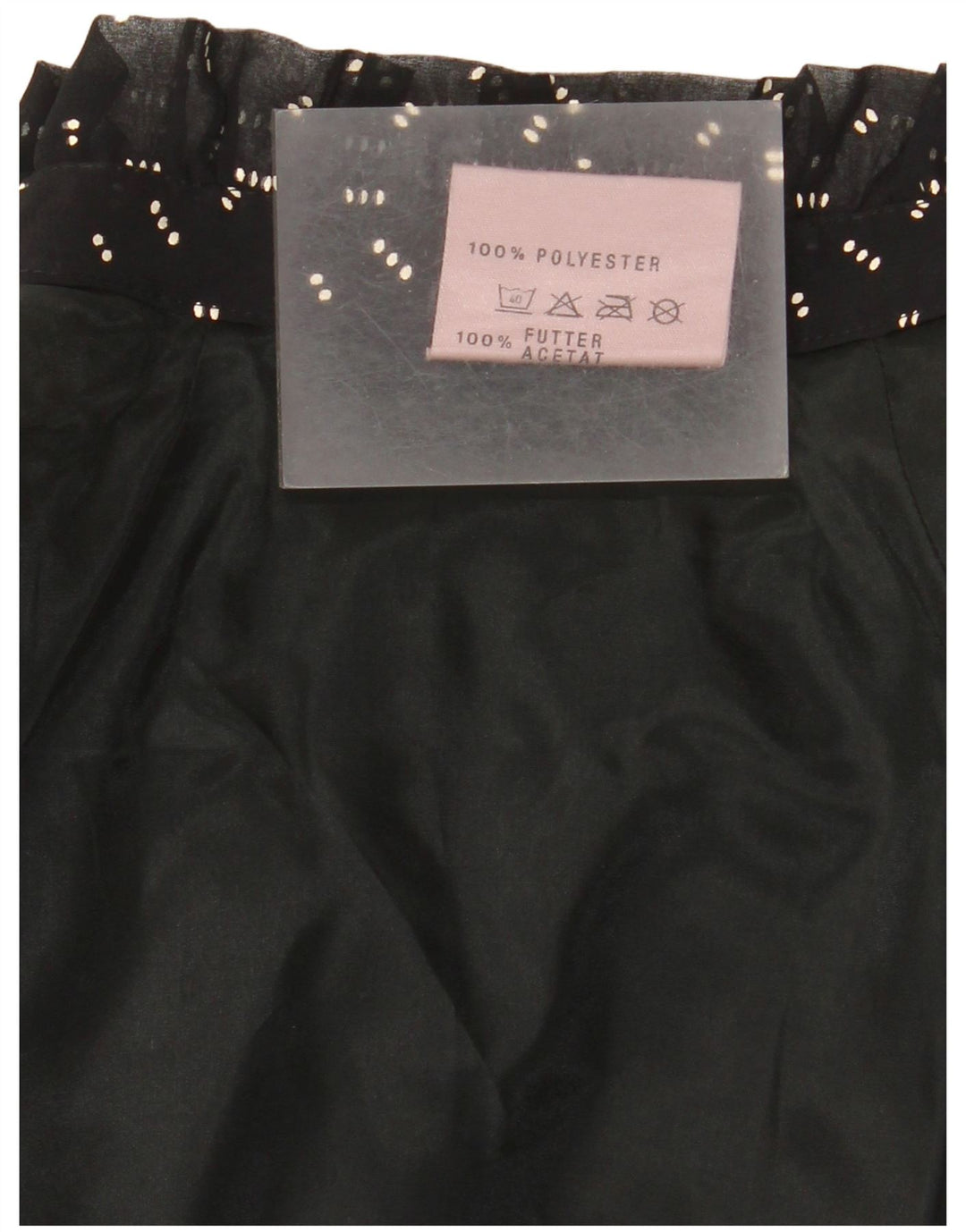 MARKWALD Robe longue à manches longues pour femme EU 36 Petit polyester à pois noir