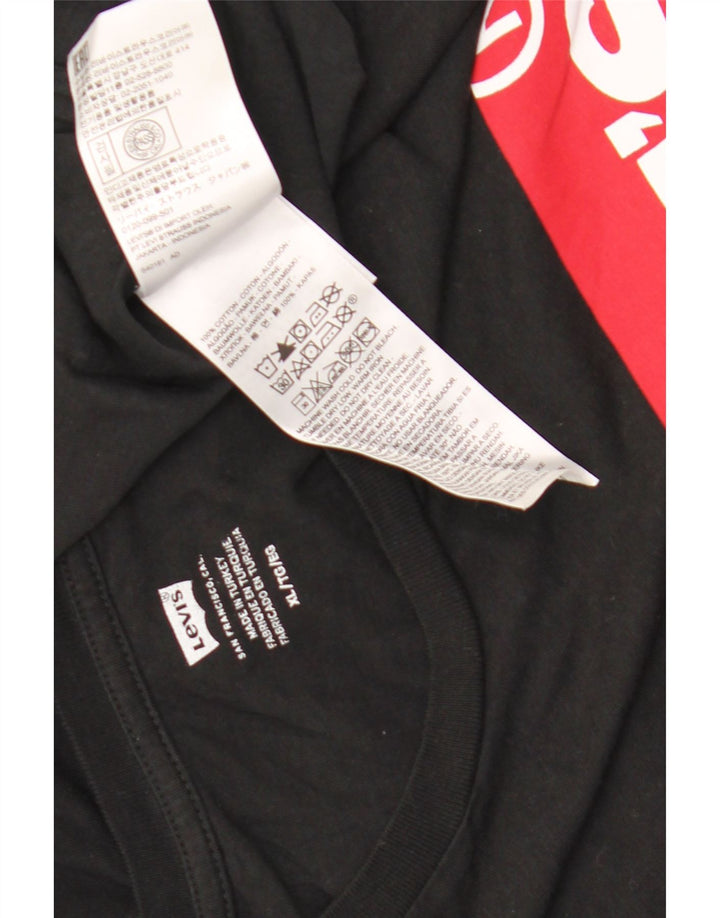 Levi's Haut Graphique à Manches Longues XL Homme Noir Coton