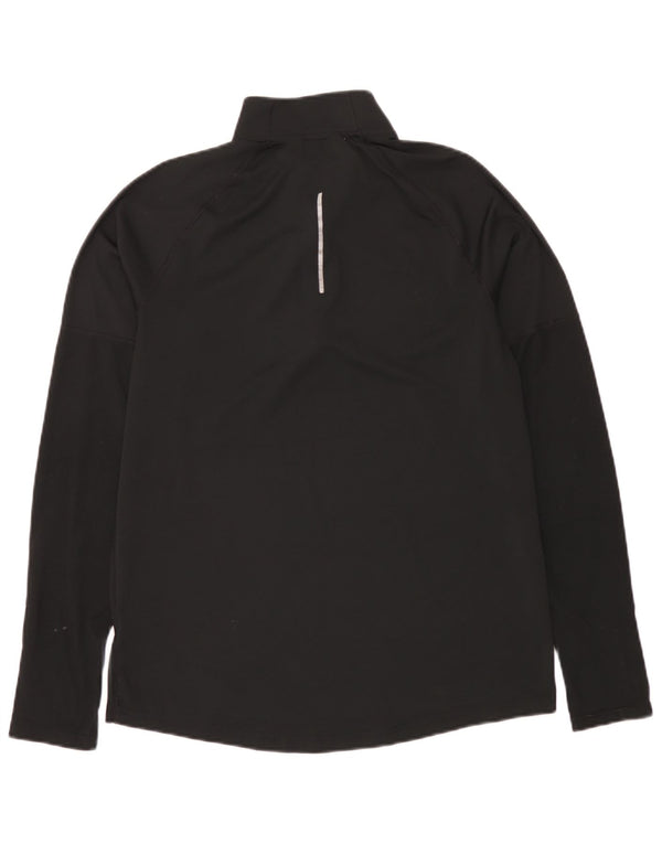 Nike Hommes Dri Fit Zip Neck Pull Survêtement Haut Noir Moyen Polyester